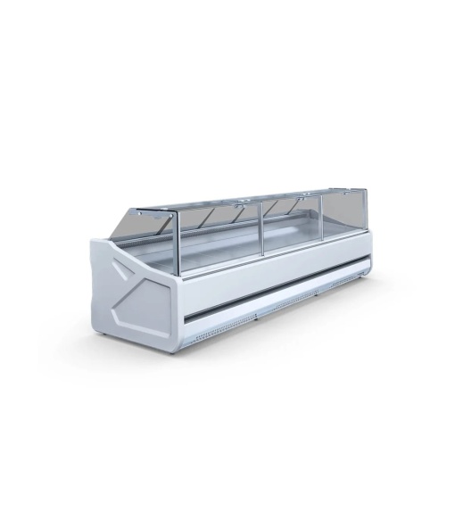 Vitrină frigorifică JUMBO 1.25, pentru produse din carne proaspătă, răcire ventilată, +2/+8ºC, 135 cm inox, RAL9003, Igloo - Img 3