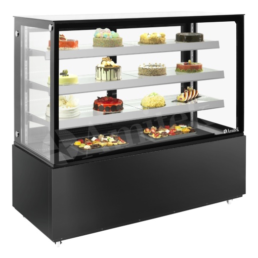 Vitrină frigorifică neagră pentru cofetărie/patiserie, Velvet 1540, Amitek - Img 2