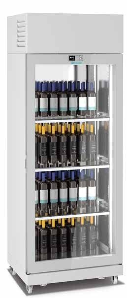 Vitrină frigorifică pentru vin 650x2300 mm, 2 fețe sticlă - Img 2