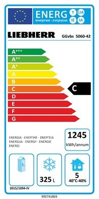 Congelator vertical negru GN1/1, 325 L răcire ventilată - Img 2