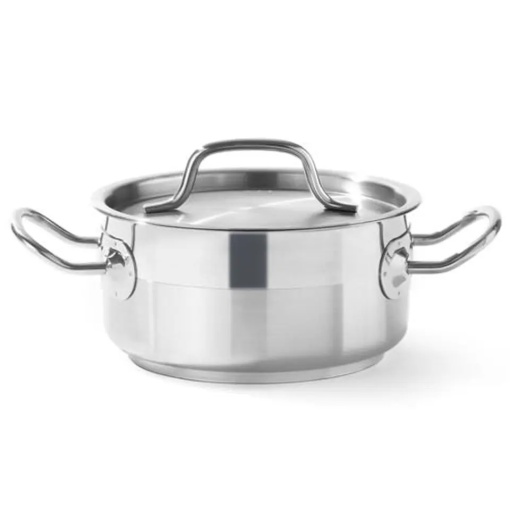 Cratiță cu capac 4,8 Litri, 24 cmx10,5 cm înălțime, inox, Hendi - Img 5