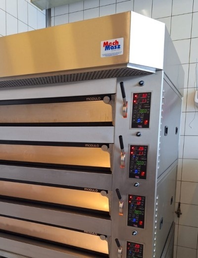 Cuptor electric panificație cu 4 vetre (4 tăvi 60x40/vatră), hotă și suport - Img 7