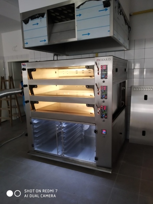Cuptor electric pentru panificație cu 3 vetre, hotă și dospitor - Img 15