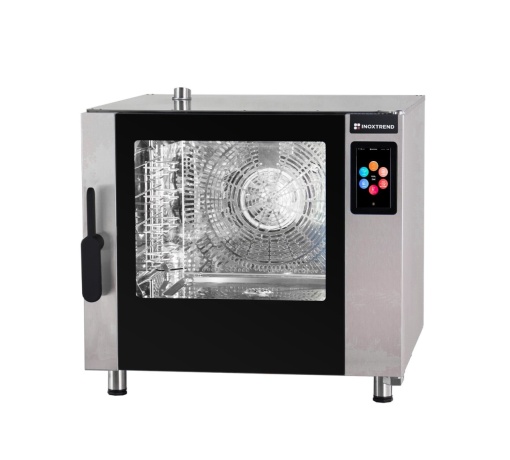Cuptor pe gaz inteligent combisteamer 4 tăvi 60x40 cm, Flexo Catering Inoxtrend - Img 2