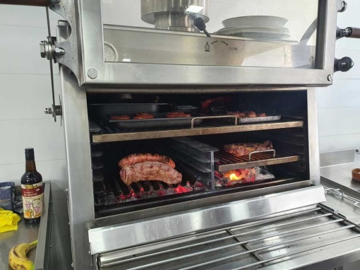 Cuptor pentru Steak pe cărbuni, deschidere verticală, Pira 80 Silver ED - Img 3