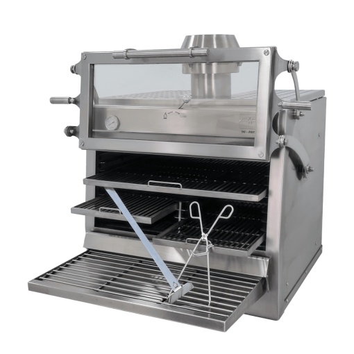Cuptor pentru steak pe cărbuni, deschidere verticală, Pira 90 Silver ED - Img 12