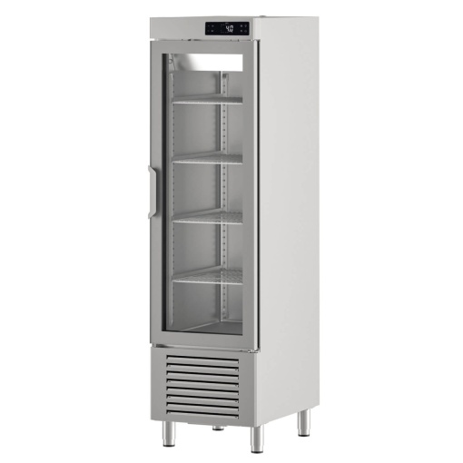 Dulap frigorific de inox și ușă de sticlă, 395 litri - Img 4