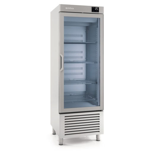 Dulap frigorific de inox și ușă de sticlă, 500 litri - Img 2