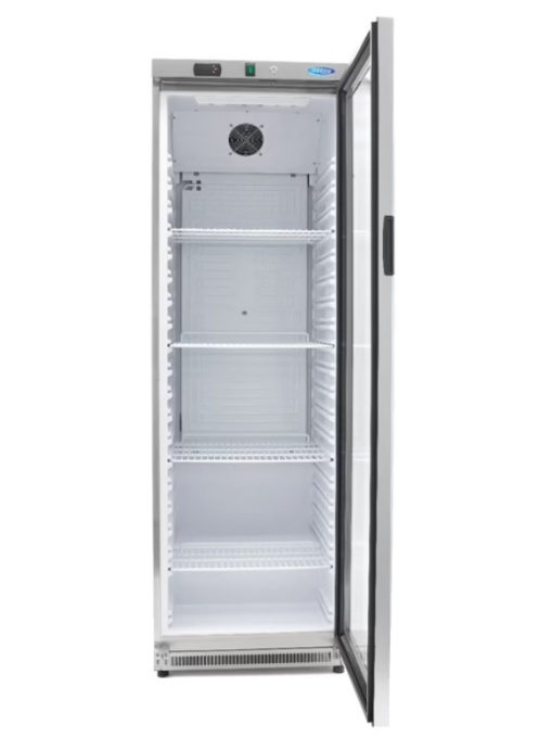 Dulap frigorific inox 400 litri cu ușă de sticlă, frigider profesional Maxima - Img 2