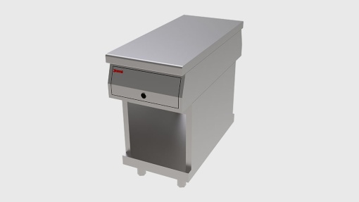 Element neutru inox 100 cm cu sertar GN 1/1, Jemi - Img 2