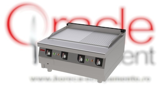 Fry top electric cu suprafață netedă/striată 80x75 cm