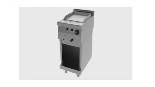 Fry top pe gaz , cu suport deschis si suprafata neteda, 400x600 mm
