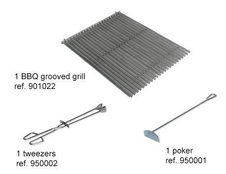 Gratar profesional barbeque pentru steak pe carbuni, 800X820X930 mm - Img 2