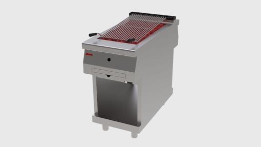 Grill cu rocă vulcanică cu două suprafețe independente, cu suport deschis - Img 2