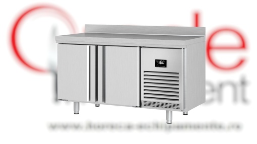 Masă frigorifică cu 2 uși și rebord, 1468x700 mm Infrico