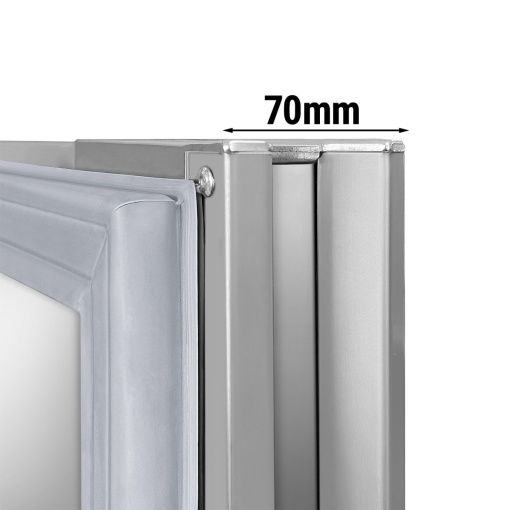 Masă frigorifică cu 4 uși de sticlă 2452x700x850 mm, Infrico - Img 6