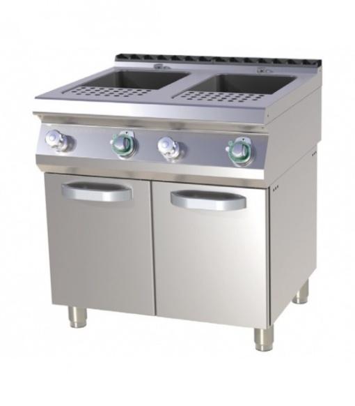 Mașină de gătit paste electrică dublă 2x23 Litri, cu suport închis - Img 2