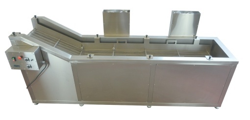Mașină tip bandă pentru prăjire (friteuză), blansare sau fierbere pe gaz, 60 L, bandă 320 mm - Img 5