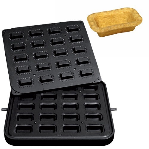 Placă pentru aparatul de tarte, 20 forme rectangulare 65x42 mm - Img 2