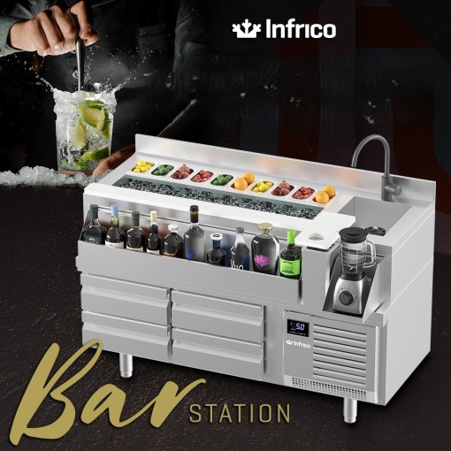 Stație de Cocktail bar cu refrigerare, 310L, Infrico Spania - Img 5