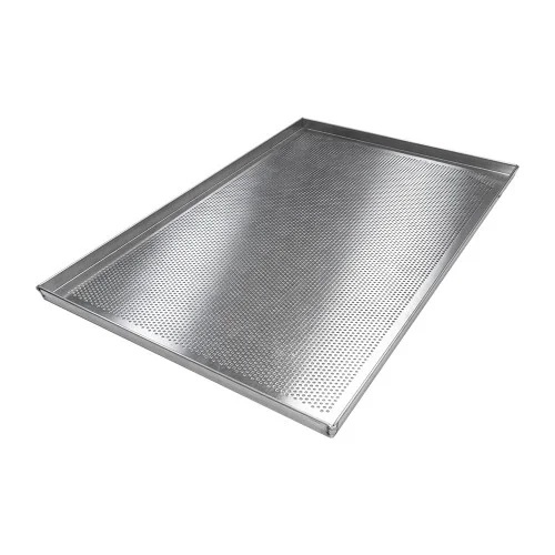 Tavă aluminiu perforată 600x400 mm, 4 margini - Img 2
