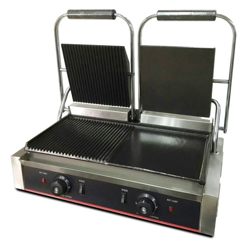 Toaster dublu cu mecanism prin apăsare pe plăci, netedă+striată - Img 2
