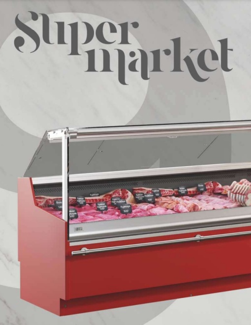 Vitrină caldă de expunere produse 1330x1220 mm, supermarket, magazin Infrico - Img 4