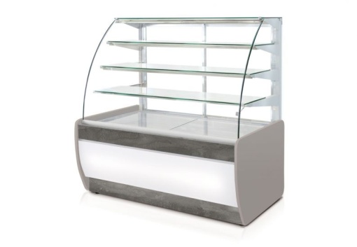 Vitrină frigorifică cofetărie 1390 mm cu sticlă curbată, Rapa Polonia - Img 12