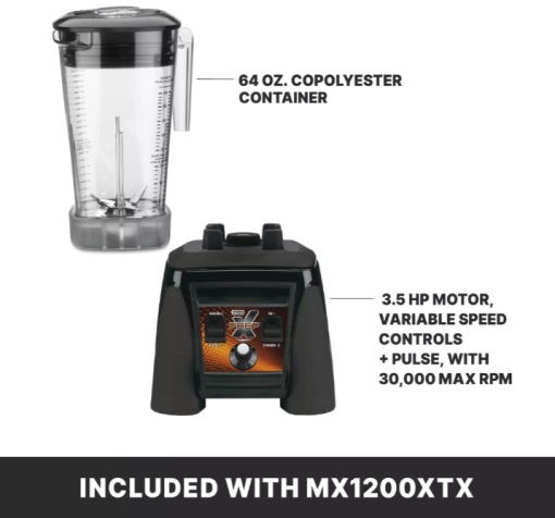 Blender profesional bucătărie, de mare putere, 1,9 Litri Waring XPREP - Img 2