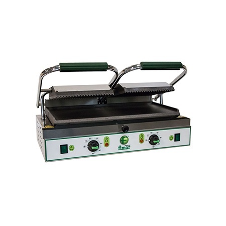 Contact grill 480×230 mm cu placă dublă netedă, Fimar - Img 3