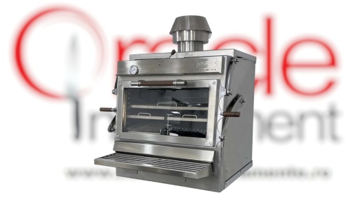 Cuptor pentru steak pe cărbuni cu suport, hotă și grill Pira 80 XXL Silver ED - Img 2