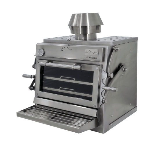 Cuptor pentru steak pe cărbuni, deschidere verticală, Pira 70 Silver ED - Img 11