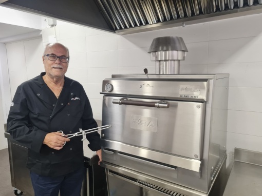 Cuptor pentru Steak pe cărbuni, deschidere verticală, Pira 80 Silver SD - Img 2