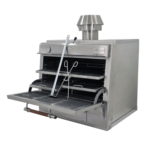 Cuptor pentru steak pe cărbuni, deschidere verticală, Pira 90 Silver SD - Img 3