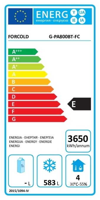 Dulap de congelare pentru patiserie, din inox 737 L, -18°C/-22°C, FORCOLD - Img 2