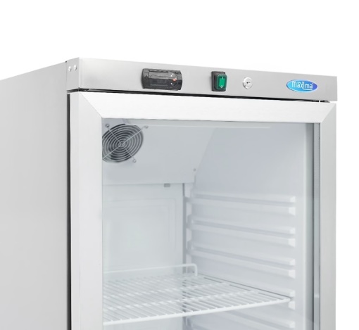 Dulap frigorific inox 400 litri cu ușă de sticlă, frigider profesional Maxima - Img 3