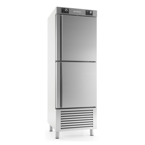 Dulap mixt congelare și refrigerare de inox cu 2 uși, 240/240 litri - Img 2
