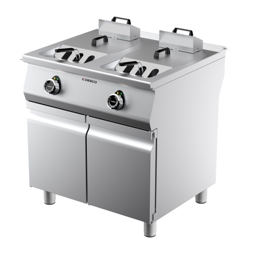 Friteuză profesională dublă electrică 17+17 Litri, cuvă în V, Desco Italia - Img 2