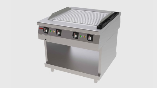 Fry top electric cu striații 90x100 cm, Jemi - Img 3