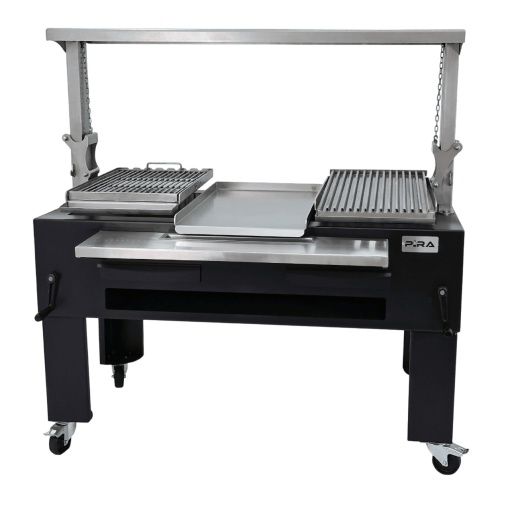 Grătar profesional Barbeque pentru Steak pe cărbuni, 1450x820x970 mm - Img 12