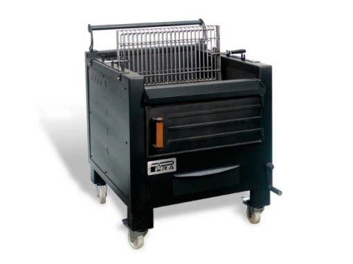 Gratar profesional barbeque pentru steak pe carbuni, 800X820X930 mm - Img 3