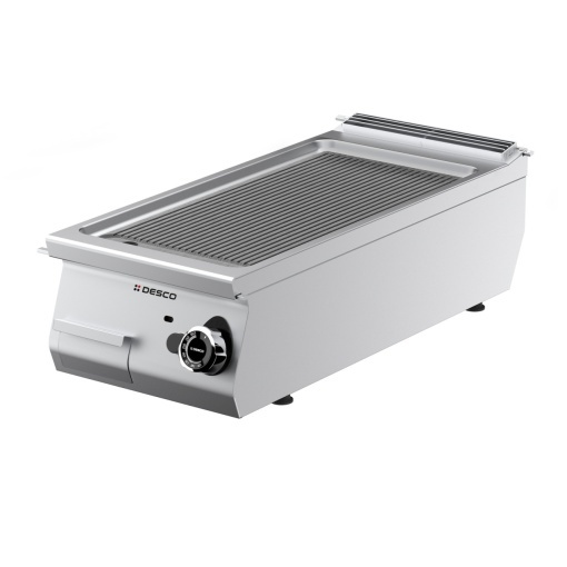 Grill simplu pe gaz cu placă striată cromată, de banc DESCO Italia - Img 5