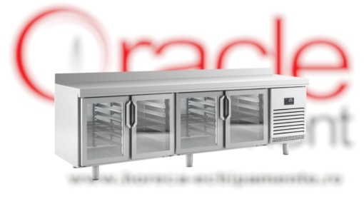 Masă frigorifică cu 4 uși de sticlă 2452x600x850 mm, 510 L, Infrico Spania