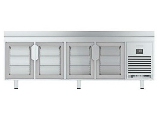 Masă frigorifică cu 4 uși de sticlă 2452x700x850 mm, Infrico - Img 2