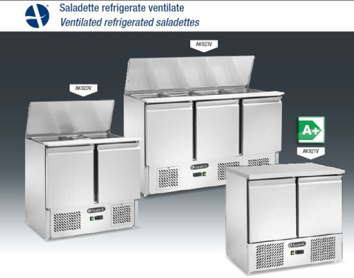Masă frigorifică profesională ventilată 2x GN1/1, Amitek AK921V - Img 2