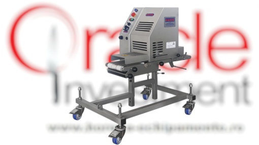 Mașină automată de porționat carne tocată mici, cu suport cu roți