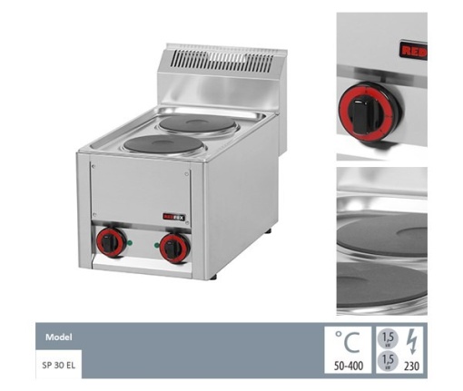 Masina de gatit electrica, 2 plite, 230V de banc - Img 2