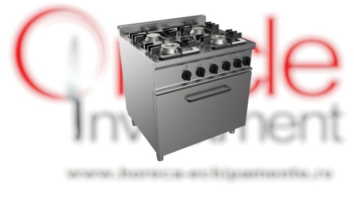 Mașină de gătit pe gaz, 4 arzătoare și cuptor electric, Casta