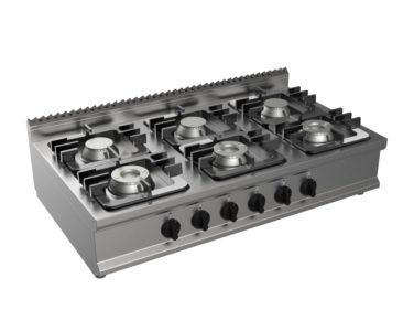 Mașină de gătit pe gaz cu 6 arzătoare, 6x7,5 kW de banc, Casta - Img 2