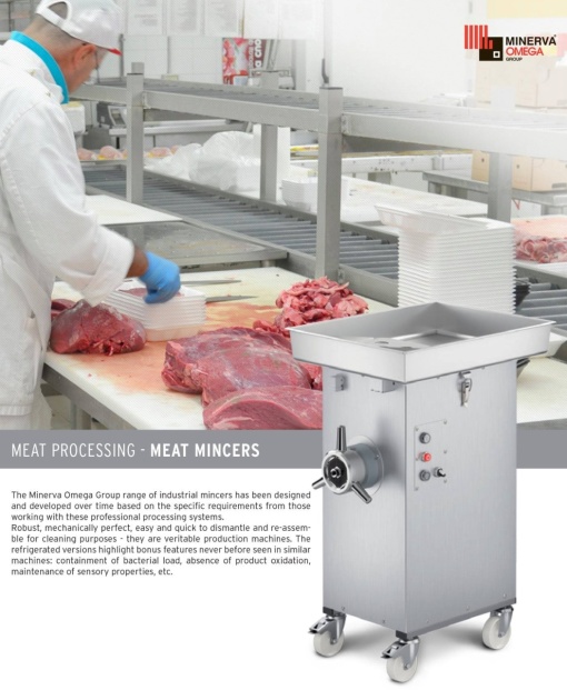 Mașină de tocat carne, 750 kg/oră, Minerva - Img 6